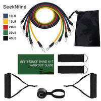 17Pcs Resistance Bands Set Expander Exercise Fitness Rubber Band Stretch Training Home Gyms Workout