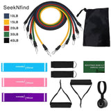 17Pcs Resistance Bands Set Expander Exercise Fitness Rubber Band Stretch Training Home Gyms Workout