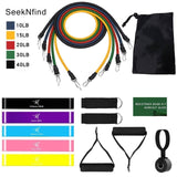 17Pcs Resistance Bands Set Expander Exercise Fitness Rubber Band Stretch Training Home Gyms Workout