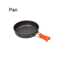 Camping Cookware Kit Outdoor Aluminum Cooking Set Water Kettle Pan Pot Travelling Hiking Picnic BBQ Tableware Equipment