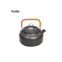 Camping Cookware Kit Outdoor Aluminum Cooking Set Water Kettle Pan Pot Travelling Hiking Picnic BBQ Tableware Equipment