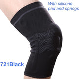 Veidoorn 1PCS Compression Knee Support Sleeve Protector Elastic Knee Pads Brace Springs Gym Sports Basketball Volleyball Running