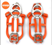 18 Teeth Climbing Crampons for outdoor winter Walk Ice Fishing Snow Shoes Antiskid Shoes Manganese Steel Shoe Covers